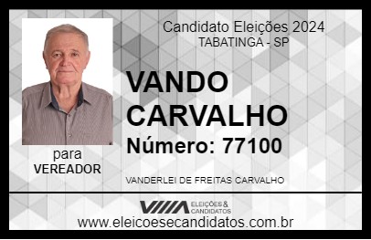 Candidato VANDO CARVALHO 2024 - TABATINGA - Eleições