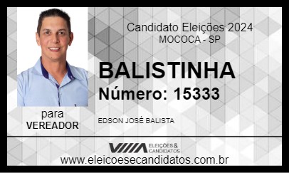 Candidato BALISTINHA 2024 - MOCOCA - Eleições