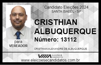 Candidato CRISTHIAN ALBUQUERQUE 2024 - SANTA ISABEL - Eleições