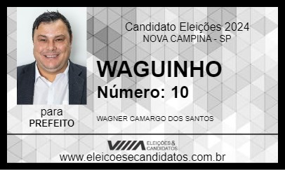 Candidato WAGNER CAMARGO 2024 - NOVA CAMPINA - Eleições