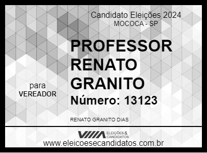 Candidato PROFESSOR RENATO GRANITO 2024 - MOCOCA - Eleições