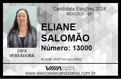 Candidato ELIANE SALOMÃO 2024 - MOCOCA - Eleições