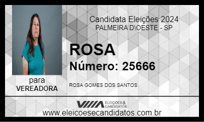 Candidato ROSA 2024 - PALMEIRA D\OESTE - Eleições