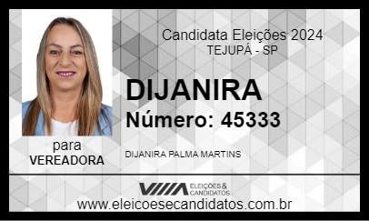 Candidato DIJANIRA 2024 - TEJUPÁ - Eleições