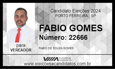 Candidato FABIO GOMES 2024 - PORTO FERREIRA - Eleições