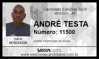 Candidato ANDRÉ TESTA 2024 - MOCOCA - Eleições