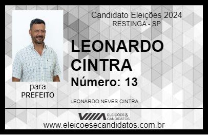 Candidato LEONARDO CINTRA 2024 - RESTINGA - Eleições