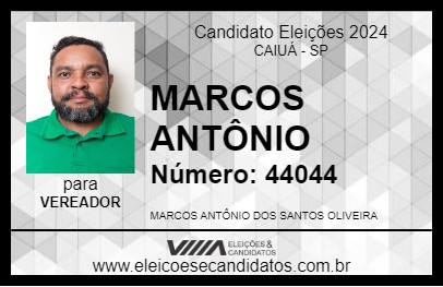 Candidato MARCOS ANTÔNIO 2024 - CAIUÁ - Eleições