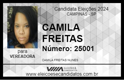 Candidato CAMILA FREITAS 2024 - CAMPINAS - Eleições