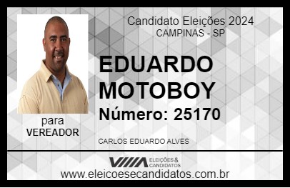 Candidato EDUARDO MOTOBOY 2024 - CAMPINAS - Eleições