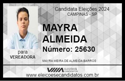 Candidato MAYRA ALMEIDA 2024 - CAMPINAS - Eleições