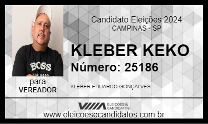 Candidato KLEBER KEKO 2024 - CAMPINAS - Eleições