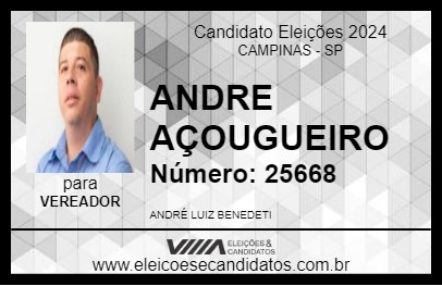 Candidato ANDRE AÇOUGUEIRO 2024 - CAMPINAS - Eleições