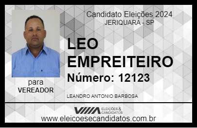 Candidato LEO EMPREITEIRO 2024 - JERIQUARA - Eleições