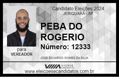 Candidato PEBA DO ROGERIO 2024 - JERIQUARA - Eleições