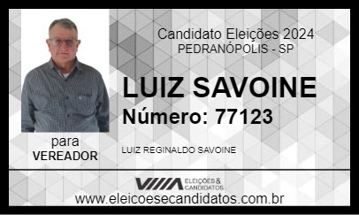 Candidato LUIZ SAVOINE  2024 - PEDRANÓPOLIS - Eleições