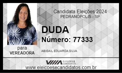 Candidato DUDA  2024 - PEDRANÓPOLIS - Eleições