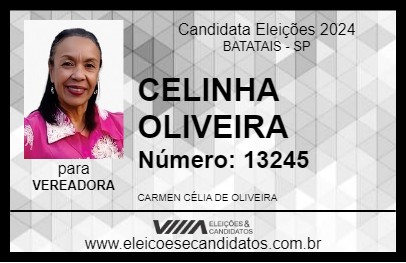 Candidato CELINHA OLIVEIRA 2024 - BATATAIS - Eleições