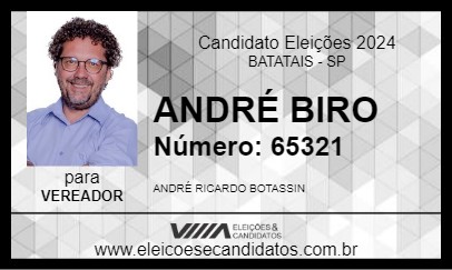 Candidato ANDRÉ BIRO 2024 - BATATAIS - Eleições