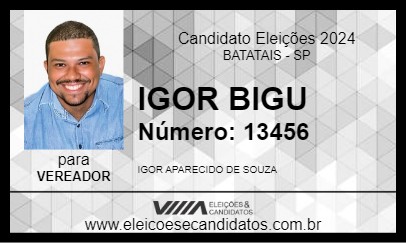 Candidato IGOR BIGU 2024 - BATATAIS - Eleições