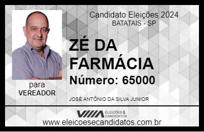 Candidato ZÉ DA FARMÁCIA 2024 - BATATAIS - Eleições