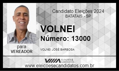 Candidato VOLNEI 2024 - BATATAIS - Eleições