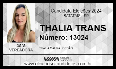 Candidato THALIA TRANS 2024 - BATATAIS - Eleições