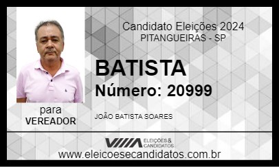 Candidato BATISTA 2024 - PITANGUEIRAS - Eleições