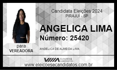 Candidato ANGELICA LIMA 2024 - PIRAJUÍ - Eleições