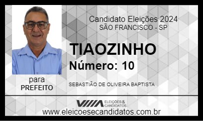 Candidato TIAOZINHO 2024 - SÃO FRANCISCO - Eleições