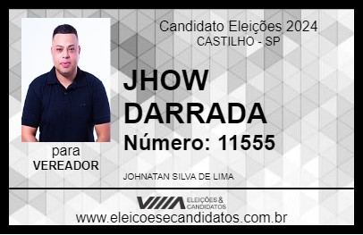 Candidato JHOW DARRADA 2024 - CASTILHO - Eleições