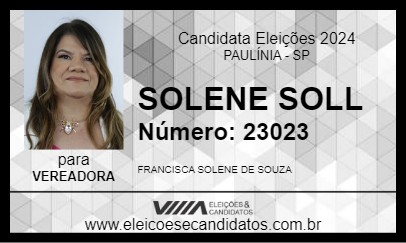 Candidato SOLENE SOLL 2024 - PAULÍNIA - Eleições