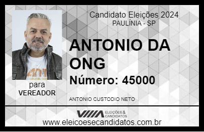 Candidato ANTONIO DA ONG 2024 - PAULÍNIA - Eleições