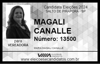 Candidato MAGALI CANALLE 2024 - SALTO DE PIRAPORA - Eleições