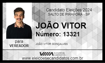 Candidato JOÃO VITOR 2024 - SALTO DE PIRAPORA - Eleições