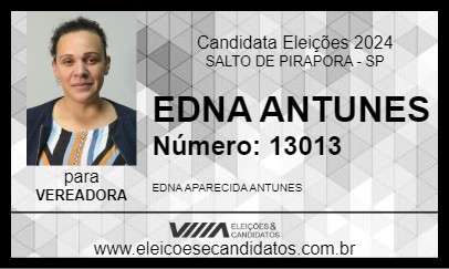 Candidato EDNA ANTUNES 2024 - SALTO DE PIRAPORA - Eleições