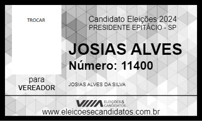 Candidato JOSIAS ALVES 2024 - PRESIDENTE EPITÁCIO - Eleições