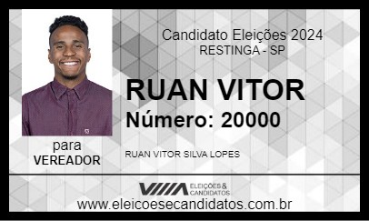 Candidato RUAN VITOR 2024 - RESTINGA - Eleições