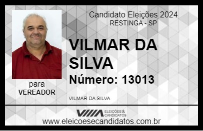 Candidato VILMAR DA SILVA 2024 - RESTINGA - Eleições