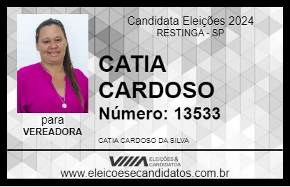 Candidato CATIA CARDOSO 2024 - RESTINGA - Eleições