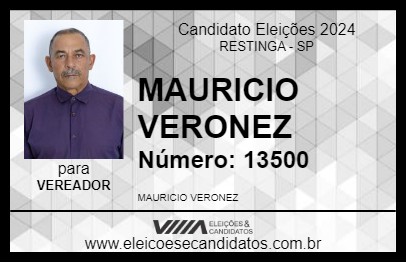 Candidato MAURICIO VERONEZ 2024 - RESTINGA - Eleições