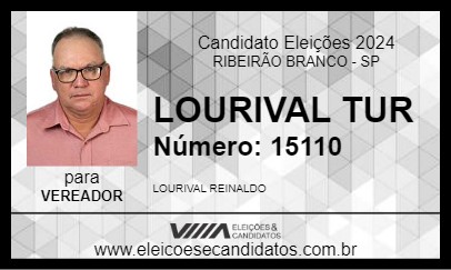 Candidato LOURIVAL TUR 2024 - RIBEIRÃO BRANCO - Eleições