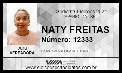 Candidato NATY FREITAS 2024 - APARECIDA - Eleições