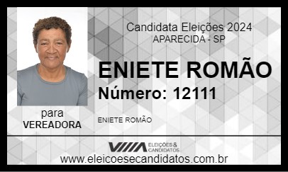 Candidato ENIETE ROMÃO 2024 - APARECIDA - Eleições