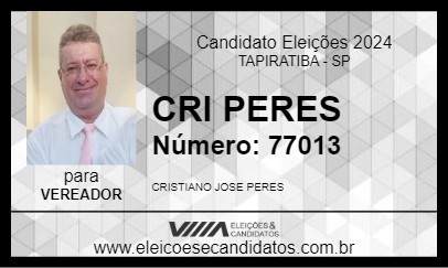 Candidato CRI PERES 2024 - TAPIRATIBA - Eleições