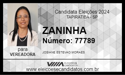 Candidato ZANINHA 2024 - TAPIRATIBA - Eleições