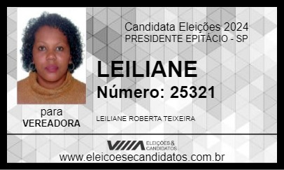 Candidato LEILIANE 2024 - PRESIDENTE EPITÁCIO - Eleições