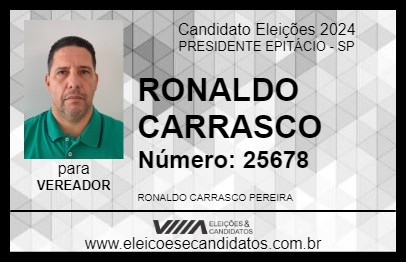 Candidato RONALDO CARRASCO 2024 - PRESIDENTE EPITÁCIO - Eleições