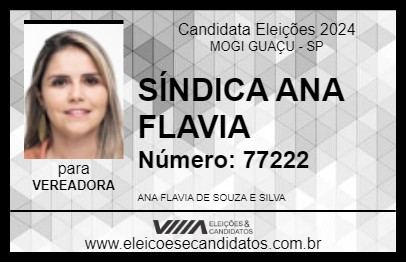 Candidato SÍNDICA ANA FLAVIA 2024 - MOGI GUAÇU - Eleições