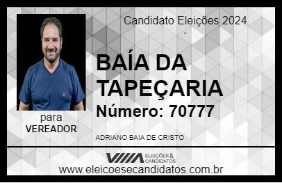 Candidato BAÍA DA TAPEÇARIA  2024 - CORDEIRÓPOLIS - Eleições